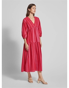 Платье макси в многоярусном стиле, модель «GENI», розовый Mango