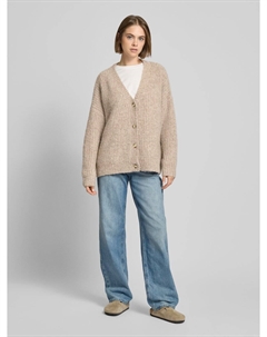 Кардиган с планкой на пуговицах, модель «Гертруда», серо-коричневый Edited