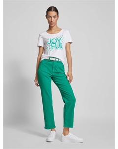 Джинсы прямого кроя с накладными карманами, бирюзовый Comma casual identity