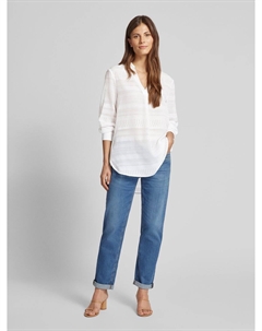 Блузка с V-образным вырезом, кремовый Comma,