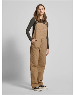 Комбинезон прямого покроя с нашивкой-лейблом, модель «Bib», песочный Carhartt work in progress