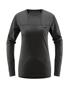 Женская футболка с круглым вырезом Natural Blend Tech, чёрный Haglöfs