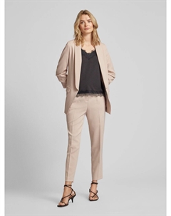 Костюмные брюки с декоративными швами, песочный More&more