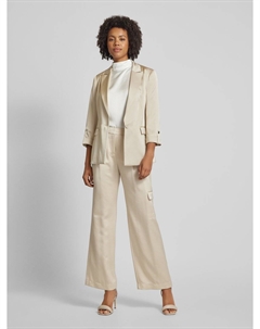 Брюки прямого кроя со складками и карманом-карго, песочный Comma,