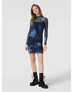 Платье длиной до колена из полупрозрачного материала Edited