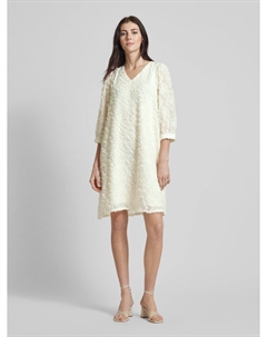 Платье длиной до колена с V-образным вырезом, экрю Kaffe