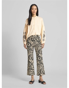 Блузка прямого кроя с воротником-стойкой, модель «ILEX», кремовый Weekend max mara