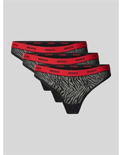 Трусы с эластичной резинкой на поясе в упаковке 3 шт, черный Hugo