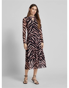 Платье миди с вырезом-замочной скважиной, черный Comma,