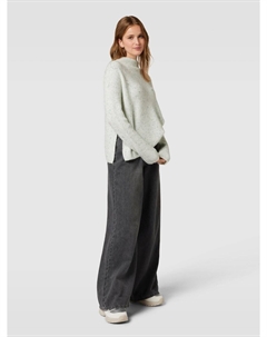 Вязаный свитер с боковыми разрезами модель «Pesolo», кремовый Opus