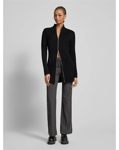 Длинный кардиган с двухсторонней молнией, модель «Лайла», черный Weekday