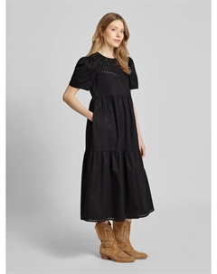 Платье миди с ажурной вышивкой, черный Scotch&soda