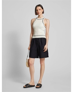 Льняные бермуды простого кроя, черный Marc o'polo