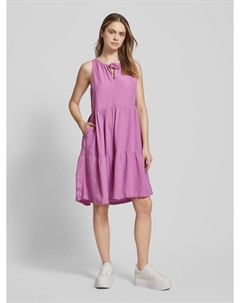 Многоярусное платье длиной до колена, фиолетовый Qs