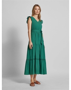 Платье миди с завязывающимся поясом More&more