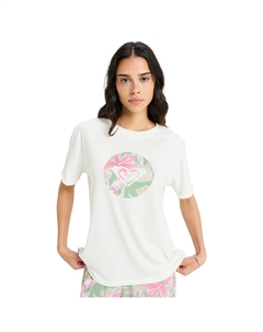 Женская футболка Oceanregular Round Hibiscus, белый Roxy