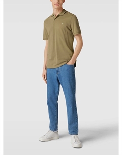 Рубашка поло с изящной структурой, оливковый Marc o'polo