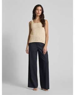 Топ прямого кроя из чистого хлопка с круглым вырезом, экрю Marc o'polo