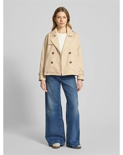 Пальто-тренч с прорезными карманами, песочный Zero