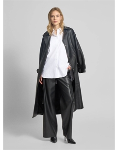 Блузка свободного кроя с этикеткой-швом, кремовый Hugo