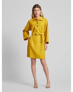 Платье-рубашка длиной до колена с завязывающимся поясом, модель «AFRO», горчичный Weekend max mara