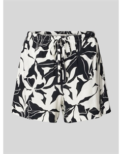 Пижамные шорты комфортного кроя из смеси хлопка и модала с узором по всей поверхности, черный Marc o'polo