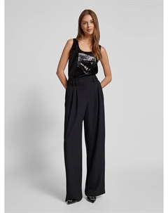 Майка с отделкой пайетками, черный Comma,