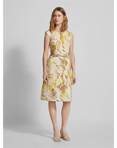 Платье-футляр с узором по всей поверхности, желтый Comma,
