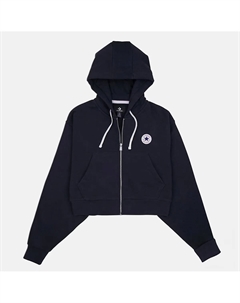 Женская ретро свитшот на молнии, черный/белый Converse