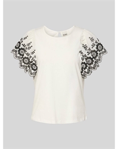 Футболка с круглым вырезом, модель «MALUI», кремовый Ichi