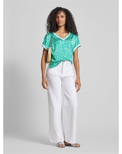 Футболка с рисунком по всей поверхности, бирюзовый Comma casual identity