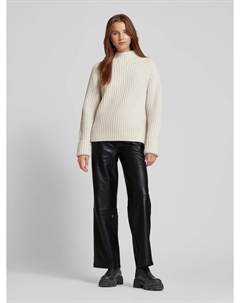 Широкие брюки из искусственной кожи, модель «Алина», черный Kaffe