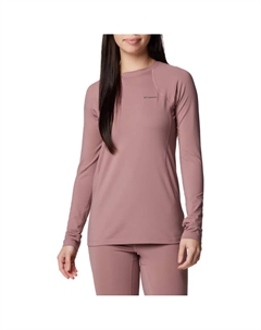 Женская стрейч-топ среднего веса с длинным рукавом термофутболка, пастельно-розовый Columbia