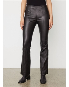 Расклешенные брюки Simone из кожи черного цвета Rag & bone