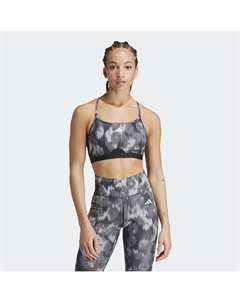 Aeroreact Training Essentials Light-Support Allover Print Flower Женский бюстгальтер, серый Adidas