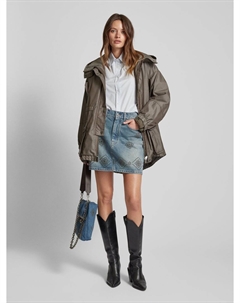 Юбка из денима с декоративными камнями, синий Weekend max mara