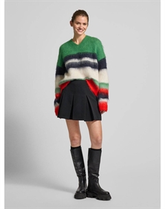 Вязаный свитер с ребристым V-образным вырезом Marc o’polo denim