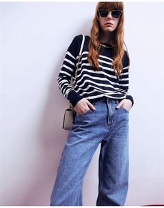 Вязаный свитер, тёмно-синий Сфера