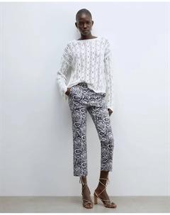 Брюки с принтом, чёрный Сфера