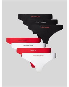 Стринги с эластичным поясом в упаковке 7 шт, черный Hugo