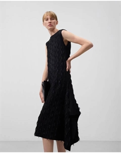 Вязаное платье с бахромой, чёрный Adolfo dominguez