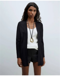 Жакет открытой вязки, чёрный Сфера