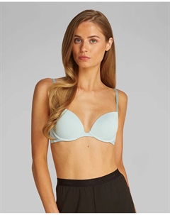 SOFT STRETCH LACE бюстгальтер с глубоким вырезом и пуш-ап, голубой Calvin klein