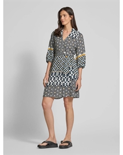 Льняное платье А-силуэта с узором по всей поверхности Marc o'polo