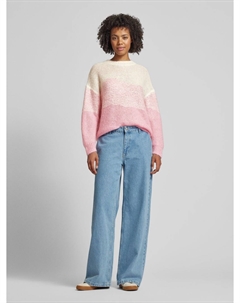 Вязаный свитер со спущенными плечами модель «ДЖЕКИ», светло-розовый Selected femme