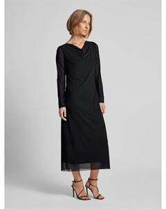 Платье миди в многослойном образе, черный Comma,