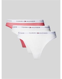 Стринги с эластичным поясом с логотипом в упаковке 3 шт, розовый Tommy hilfiger