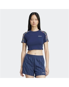 Женские шорты x Liberty London Infill 3 полоски футболка Originals, синий Adidas