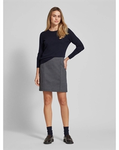 Мини-юбка с высокой талией и клетчатым узором, темно-серый Tom tailor