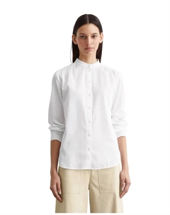 Женская рубашка с длинным рукавом и мандариновым воротником, белый Marc o'polo